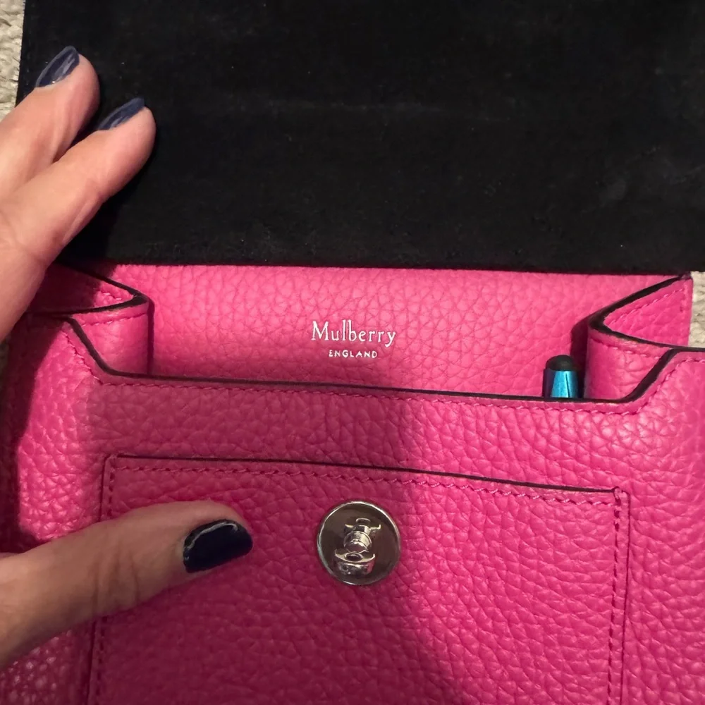 Mulberry Pink Crossbody Bag with Black Strap - Picture 3 of 8